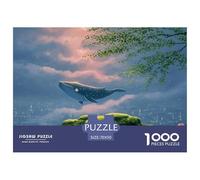 Discord_sinoshow_24085_a_giant_blue_whale_with_glowing_starry_eyes_floa_3669999e-279d-40b4-a087-13f0b410653e_1 1000 Pieces Jigsaw Fun Challenging & Brainteasing Jigsaw Puzzle, Stress Releasing Family