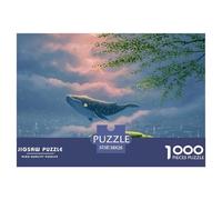 Discord_sinoshow_24085_a_giant_blue_whale_with_glowing_starry_eyes_floa_3669999e-279d-40b4-a087-13f0b410653e_1 1000 Pieces Jigsaw Fun Challenging & Brainteasing Jigsaw Puzzle, Unique Challenging Educ