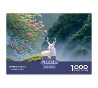 Discord_sinoshow_24085_a_white_creature_with_antlers_on_its_head_glowin_4f28fcd7-849e-4cf4-9dc3-e3231e3ff948_1 1000 Pieces Jigsaw Fun Challenging & Brainteasing Puzzle Game, Unique Challenging Educat