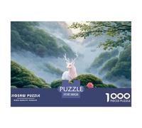 Discord_sinoshow_24085_a_white_creature_with_antlers_on_its_head_glowin_4f28fcd7-849e-4cf4-9dc3-e3231e3ff948_3 1000 Pieces Jigsaw Fun Challenging & Brainteasing Jigsaw Puzzle, Vibrant Imagery Christm