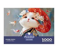 Discord_sinoshow_24085_cute_cat_wearing_an_ancient_chinese_costume_with_42452dfe-379e-45a8-b7ef-d928dbf6e803_4 1000 Pieces Jigsaw Impossible Hard Difficult Jigsaw Puzzle, Unique Challenging Education