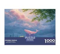 Discord_sinoshow_24085_pink_whale_city_in_background_pastel_colors_sky__c54a0f48-e550-44cc-aba9-557c855c72c2_2 1000 Pieces Jigsaw Fun Challenging & Brainteasing Puzzle Game, Stress Releasing Family G