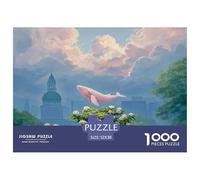 Discord_sinoshow_24085_pink_whale_city_in_background_pastel_colors_sky__c54a0f48-e550-44cc-aba9-557c855c72c2_4 1000 Pieces Jigsaw Fun Challenging & Brainteasing Jigsaw Puzzle, Vibrant Imagery Christm