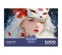 Discord_sinoshow_24085_white-haired_girl_with_fox_ears_and_a_red_crysta_a5f6e26c-dd2d-45db-92ce-6351e66ad243_2 1000 Pieces Jigsaw Impossible Hard Difficult Jigsaw Puzzle, Unique Challenging Education