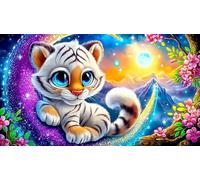 discord_tiger 1000 Pieces Jigsaw Puzzle for Family Challenging Puzzle Games 100% Recycled Cardboard 75x50cm/1000pcs