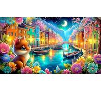 discord_Venice Canals 1000 Pc Adult Jigsaw Puzzle - Fun Challenging Educational Game Decompression 38x52/1000pcs