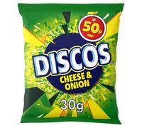 Discos Cheese & Onion Crisps 30g ( pack of 30 )