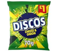 Discos Cheese & Onion Flavour 70g - Box of 16 (Price Marked)