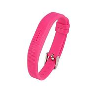 Discount Affaire Replacement Band for Fitbit Flex 2, Classic Soft Silicone Stainless Steel Buckle for Fitbit Flex 2 Activity Tracker, Pink, 25 cm, Strap
