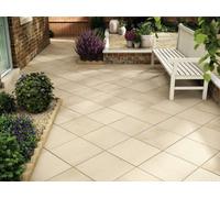 Discount Builders Merchants - Pack Of 40 Textured 450 X 450mm Buff Concrete Slabs, 8.1M²
