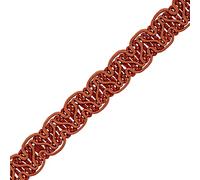 Discount Fabrics Gimp Furnishing Braid 14mm Wide Upholstery Edging Trim，Gold Lace-Colour Braid Cushions，Curtains，Woven Fabric Trimming，Gimp Braid，Piping Trim，Decor Trim，Sewing Trims (Terracotta,10m)