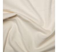 Discount Fabrics LTD Brushed Winceyette Fabric - 100% Cotton Flannel Material - Winter Fabric for Pyjamas, Bedding, Baby Blankets and Crafts - 116cm Wide - Solid Pattern - Cream - Per Half Metre