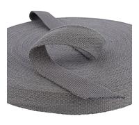 Discount Fabrics LTD Cotton Strap, 25mm x 1m, Heavy Duty, Dark Grey, Compatible with Passenger Car, Van, Truck