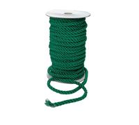 Discount Fabrics LTD Crepe Cord - 6mm Premium Cotton Rope, Strong Macrame DIY Craft Projects, Piping Cushions, Nylon Drawstring Cord, Durable & Multi-Purpose String (Dark Green,1m)