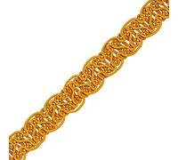 Discount Fabrics LTD Gimp Furnishing Braid 14mm Wide Upholstery Edging TrimGold LaceColour Braid for CushionsCurtainsWoven Fabric TrimmingGimp BraidPiping TrimDecorative TrimSewing Trims Old Gold25m