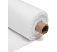 Discount Fabrics Ltd Muslin Cotton Cloth 51 Inches 55GSM, 130cm Wide for Weddings & Events - Fabric for Draping, Decoration & Crafting - Versatile, Ideal for DIY Projects (White, 1 Metre)