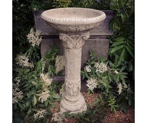Discount Garden Statues Roman Design Elegant Stone Birdbath
