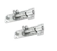 Discount Hardware UK Door Lock Brenton Strong Sliding Pad Lock Bolt for Garden Shed Gate Door Security, Sliding Doors Lock, Patio Door Security Lock, Heavy Duty Padlock, 200mm (8") 2Pcs Galvenised