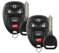 Discount Keyless Replacement Key Fob Car Remote and Uncut Transponder Key Compatible with 15913415, 25839476, ID 46 (2 Pack)