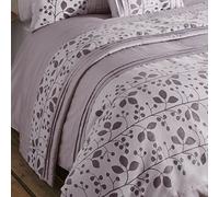 Discount Linen Warehouse Modern Leaf Nature Purple Mauve Decorative Quilted Runner Throw Throwover New