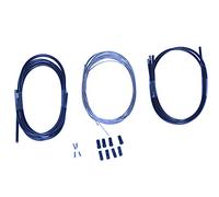 Discount Road Racing Bike Brake & Gear Inner/Outer Wire Cable Set Campagnolo Compatible Pear Nipple Black