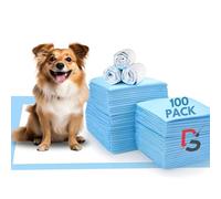 Discount Seller Large Puppy Pads 100 Packs (60x60cm) Multi Layered Leakproof Incontinence Pads, Super Absorbent and Odour Locking Dog Training Pads-Anti-Slip and Disposable Dog Pee Pads