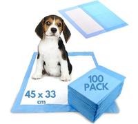 Discount Seller Large Puppy Pads 100 Packs Multi-Layered Leakproof Puppy Training Pads, Super Absorbent & Odour Locking Puppy Pads-Anti-Slip Dog Training Pads & Disposable Pee Pads for Dogs (45x33cm)