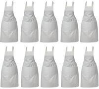 Discounted Cleaning Supplies Chefs Apron Professional Quality Butchers Kitchen Cooks Restaurant Bistro BBQ School College Double POCKETS 100% Cotton with Polyester Straps