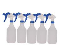 Discounted Cleaning Supplies Complete Pack Of 5 X 750Ml Blue Coloured Hand Trigger Spray Bottles For Cleaning