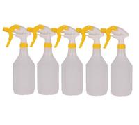 Discounted Cleaning Supplies Complete Pack Of 5 X 750Ml Yellow Coloured Hand Trigger Spray Bottles For Cleaning