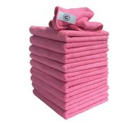 Discounted Cleaning Supplies Dcs Microfibre Cloth, Pink, 10-Pack, Large Size: 40X40Cm. Super Soft, Streak-Free. Kitchen, Bathrooms, Surfaces, Car.