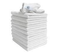 Discounted Cleaning Supplies Dcs Microfibre Cloth, White, 10-Pack, Large Size: 40X40Cm. Super Soft, Streak-Free. Kitchen, Bathrooms, Surfaces, Car.