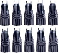 Discounted Cleaning Supplies Kitchen Chef Apron for Men & Women - Butchers Apron for Men - Men’s Apron for Cooking - Professional Chefs Apron Double Pockets - Pack of 10 Blue