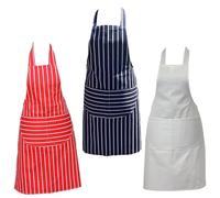 Discounted Cleaning Supplies Kitchen Chef Apron for Men & Women - Butchers Apron - Men’s Apron for Cooking - Professional Chefs Double Pockets (Blue, Red, White Pack)