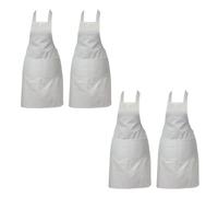 Discounted Cleaning Supplies Kitchen Chef Apron for Men & Women - Butchers Apron - Men’s Apron for Cooking - Professional Chefs Double Pockets - Pack of 2 -White