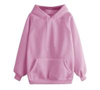 discounted items sale lightweight hoodies women Sweatshirt Color Pullover Casual Hooded Sleeve Pocket Women's Long Solid popular items sale clearance items cheap Pink