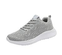 Discounted Items Women Trainers Wide Fit Wedge Walking Sneakers Casual Fashion Non Slip Sport Shoes Lightweight Low Top Slip on Orthopedic Shoes for Plantar Fasciitis Women's Grey 4.5