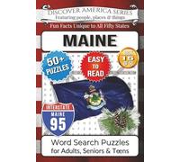Discover America Word Search: Maine: Easy-Read Pine Tree State Edition - 50+ Puzzles, Fun Facts, Acadia National Park, Lobster Rolls, Lighthouses & ... Activity Book for Adults, Kids & Families)