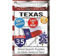 Discover America Word Search: Texas: Large-Print Texas Edition - 50+ Puzzles, Fun Facts, People, Places, BBQ, Cowboys & Hidden Gems (State-by-State Activity Book for Adults, Kids & Seniors)