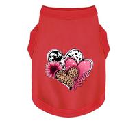 Discover Cozy Cotton Canine Wear: Soft, Lightweight, and Breathable Dog Shirt Vest with Eye-Catching Graphics (Hearts and Love), Keeping Your Furry Friend Comfy! Red M