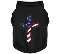 Discover Cozy Cotton Canine Wear: Soft, Lightweight, and Breathable Dog Shirt Vest with Eye-Catching Graphics(Security), Keeping Your Furry Friend Warm and Comfy! Fist Flag M