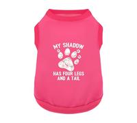 Discover Cozy Cotton Canine Wear: Soft, Lightweight, and Breathable Dog Shirt Vest with Eye-Catching Graphics (My Shadow HAS Four LESGS and A Tail), Keeping Your Furry Friend Warm! Rose Pink XS