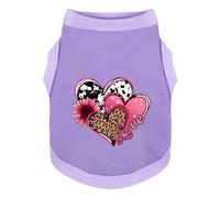 Discover Cozy Cotton Canine Wear: Soft, Lightweight, and Breathable Dog Shirt Vest with Eye-Catching Graphics (Hearts and Love), Keeping Your Furry Friend Comfy! Purple 4XL