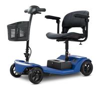 Discover Mobility Pilot 2026 Design Portable Mobility Scooter, 4mph, 136kg Weight Capacity, LED Headlight, Removable Battery (Blue)