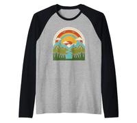 Discover Scenic Waterfalls and Majestic Eagle Flight Paths Raglan Baseball Tee