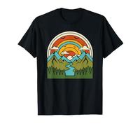Discover Scenic Waterfalls and Majestic Eagle Flight Paths T-Shirt