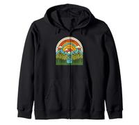 Discover scenic waterfalls and majestic eagle flight paths Zip Hoodie