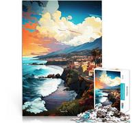 Discover Tenerife Oil PaintingPuzzle for teenagers 1000 Pieces Educational Stress Relief Toy Funny Gift 38x26cm