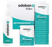 Discover the Odaban® Sweat and Sweat Stains Set consisting of Spray & Wipes - Effective Protection against Sweating and Odour for Home and Travel, Ideal for Face, Hands & Armpits