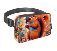 Discover The Perfect Blend of Function and Fashion with Our Travel Waist Pack for Men and Women, A Crossbody Bag for Running, Walking, Hiking, and Cycling, Color Drawing Squirrel